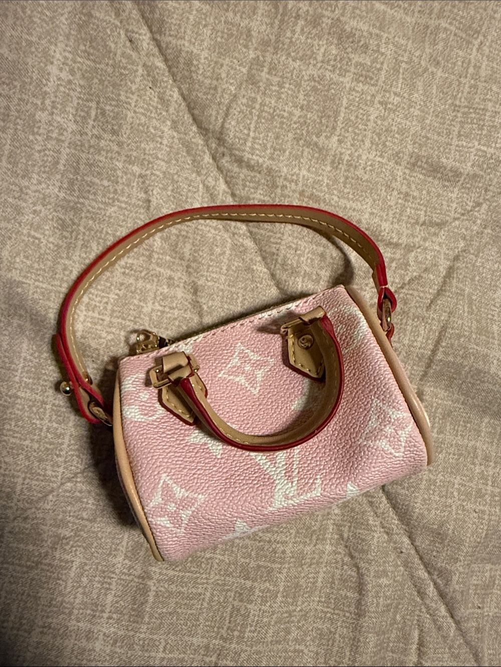 Pink Designer Monogram Mini Top-Handle Bag - Picture 2 of 5
